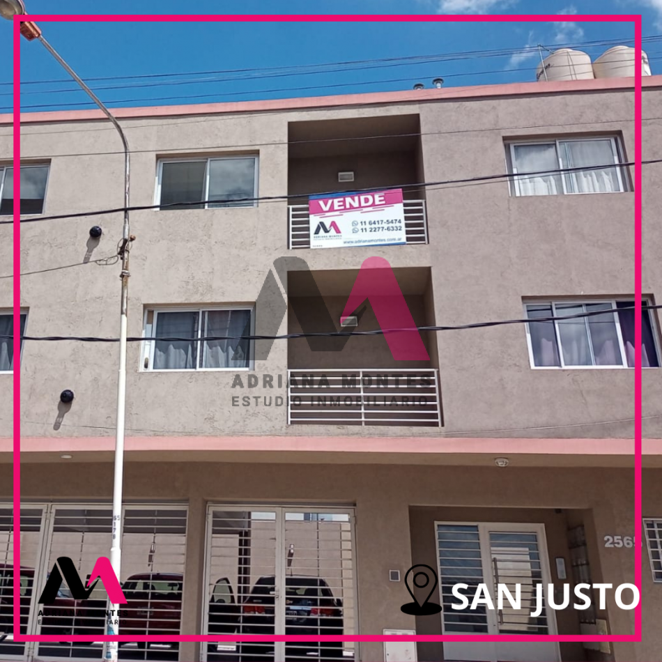 VENTA de departamento monoambiente en san justo